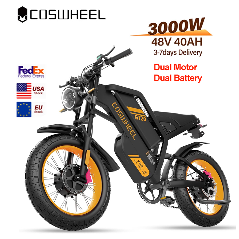 Motorcycle Gear Ratings - Bicicleta eléctrica Coswheel para adultos, 3000W,
