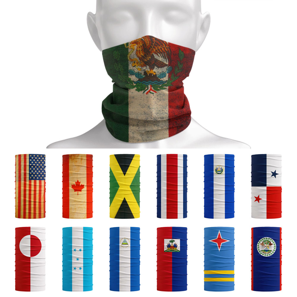 Motorcycle Gear For Woman - Bandana con banderas nacionales de América