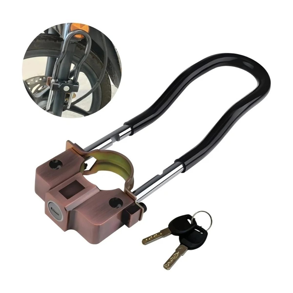 Motorcycle Gear Manufacturers - Cerradura Antirrobo para Horquilla Delantera de