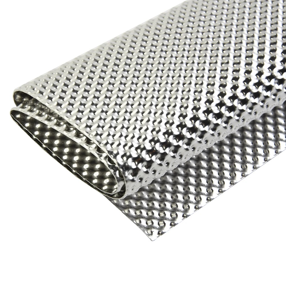 Exhaust Wrap Titanium - Escudo térmico de aluminio en relieve,
