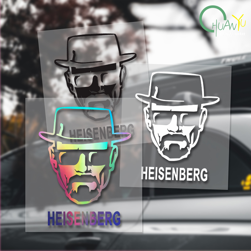 Motorcycle Gear Outlet - HEISENBERG-pegatina con patrón de texto creativo