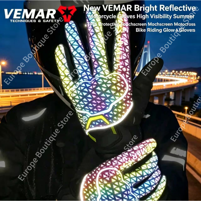 Motorcycle Gear For Summer - Guantes de Motocicleta VEMAR 2026, Alta