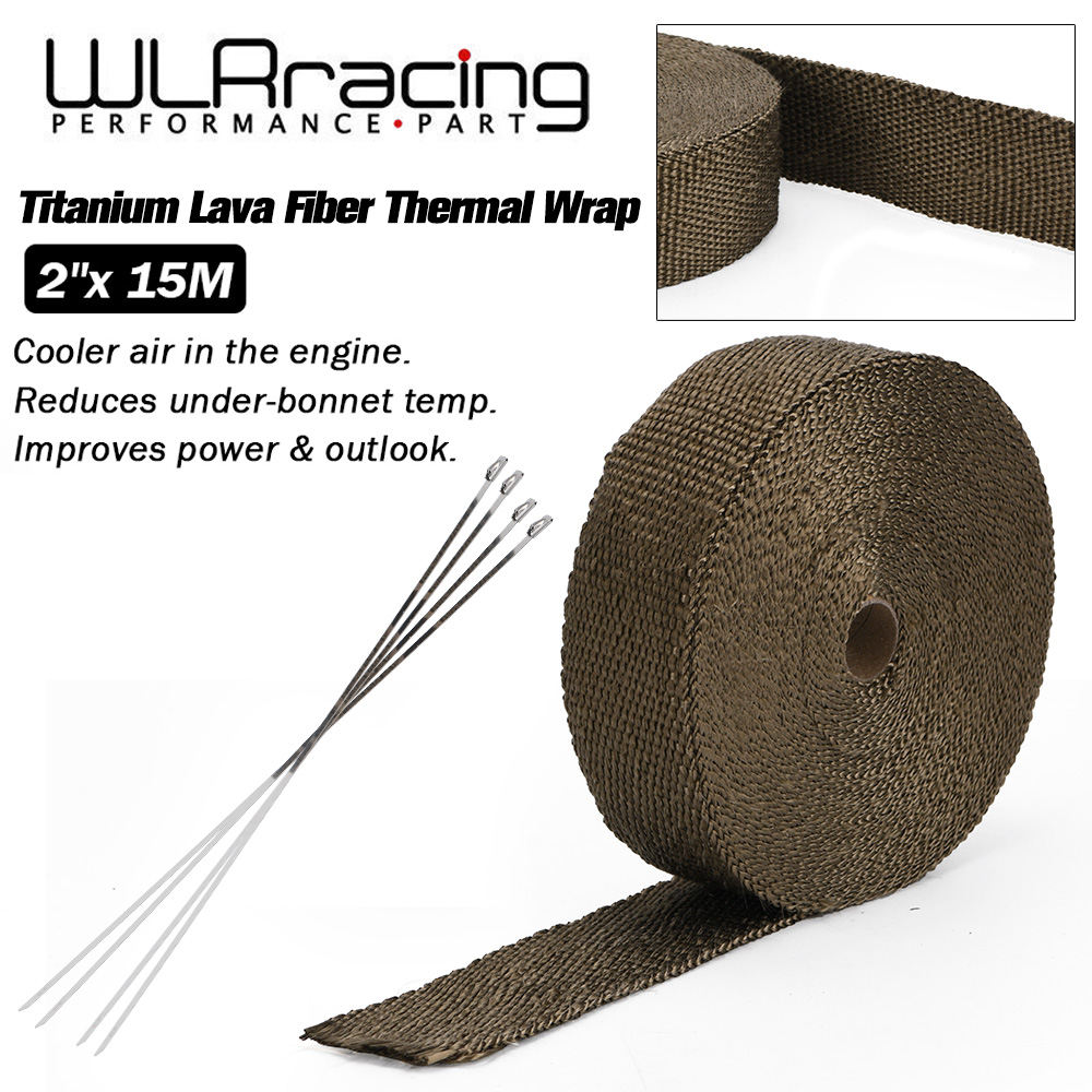 Exhaust Wrap Titanium - WLR RACING - 15M Premium Extractor