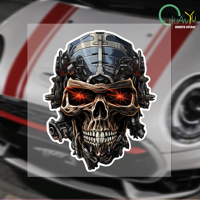 Motorcycle Gear Outlet - Pegatinas de cabeza de esqueleto para