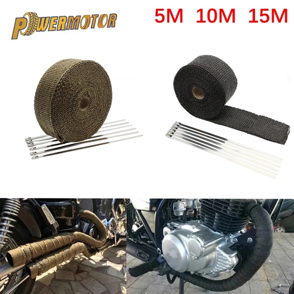 Cinta térmica de escape para m - Exhaust Wrap Titanium reseña y precio