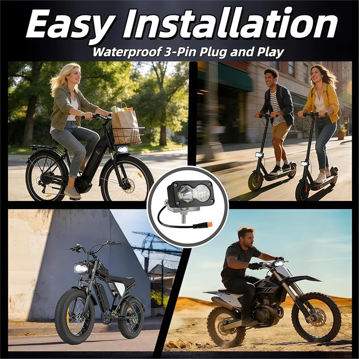 Faro LED de 3 Pulgadas PHONE&G - Motorcycle Gear Manufacturers reseña y precio